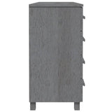 NNEVL Sideboard Dark Grey 113x40x80 cm Solid Wood Pine