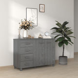 NNEVL Sideboard Dark Grey 113x40x80 cm Solid Wood Pine