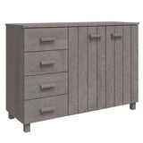 NNEVL Sideboard Light Grey 113x40x80 cm Solid Wood Pine