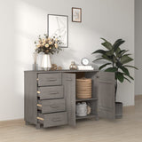 NNEVL Sideboard Light Grey 113x40x80 cm Solid Wood Pine