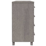 NNEVL Sideboard Light Grey 113x40x80 cm Solid Wood Pine