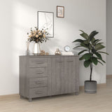 NNEVL Sideboard Light Grey 113x40x80 cm Solid Wood Pine