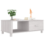 NNEVL Coffee Table White 100x55x35 cm Solid Wood Pine