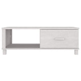 NNEVL Coffee Table White 100x55x35 cm Solid Wood Pine
