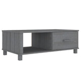 NNEVL Coffee Table Dark Grey 100x55x35 cm Solid Wood Pine