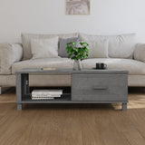 NNEVL Coffee Table Dark Grey 100x55x35 cm Solid Wood Pine