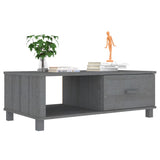 NNEVL Coffee Table Dark Grey 100x55x35 cm Solid Wood Pine