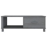 NNEVL Coffee Table Dark Grey 100x55x35 cm Solid Wood Pine