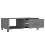 NNEVL Coffee Table Dark Grey 100x55x35 cm Solid Wood Pine