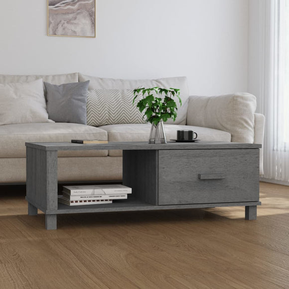 NNEVL Coffee Table Dark Grey 100x55x35 cm Solid Wood Pine