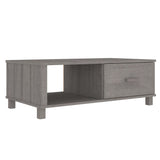 NNEVL Coffee Table Light Grey 100x55x35 cm Solid Wood Pine