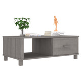 NNEVL Coffee Table Light Grey 100x55x35 cm Solid Wood Pine