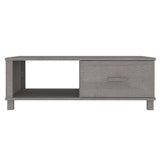 NNEVL Coffee Table Light Grey 100x55x35 cm Solid Wood Pine