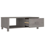 NNEVL Coffee Table Light Grey 100x55x35 cm Solid Wood Pine