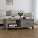 NNEVL Coffee Table Light Grey 100x55x35 cm Solid Wood Pine