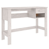 NNEVL Desk White 110x40x75 cm Solid Wood Pine