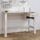 NNEVL Desk White 110x40x75 cm Solid Wood Pine