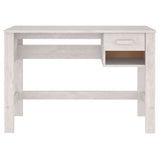 NNEVL Desk White 110x40x75 cm Solid Wood Pine