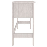 NNEVL Desk White 110x40x75 cm Solid Wood Pine