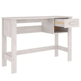 NNEVL Desk White 110x40x75 cm Solid Wood Pine