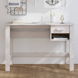 NNEVL Desk White 110x40x75 cm Solid Wood Pine