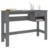 NNEVL Desk Dark Grey 110x40x75 cm Solid Wood Pine