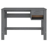 NNEVL Desk Dark Grey 110x40x75 cm Solid Wood Pine