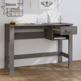 NNEVL Desk "HAMAR" Light Grey 110x40x75 cm Solid Wood Pine