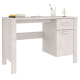 NNEVL Desk White 113x50x75 cm Solid Wood Pine