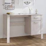 NNEVL Desk White 113x50x75 cm Solid Wood Pine