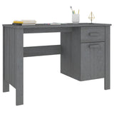 NNEVL Desk Dark Grey 113x50x75 cm Solid Wood Pine