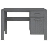 NNEVL Desk Dark Grey 113x50x75 cm Solid Wood Pine