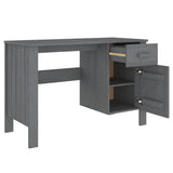 NNEVL Desk Dark Grey 113x50x75 cm Solid Wood Pine