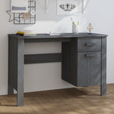 NNEVL Desk Dark Grey 113x50x75 cm Solid Wood Pine