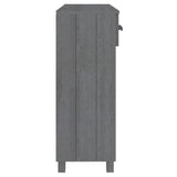 NNEVL Console Table Dark Grey 90x35x90 cm Solid Wood Pine