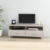 NNEVL TV Cabinet "HAMAR" White 106x40x40 cm Solid Wood Pine