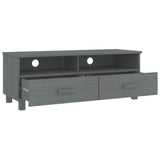 NNEVL TV Cabinet Dark Grey 106x40x40 cm Solid Wood Pine