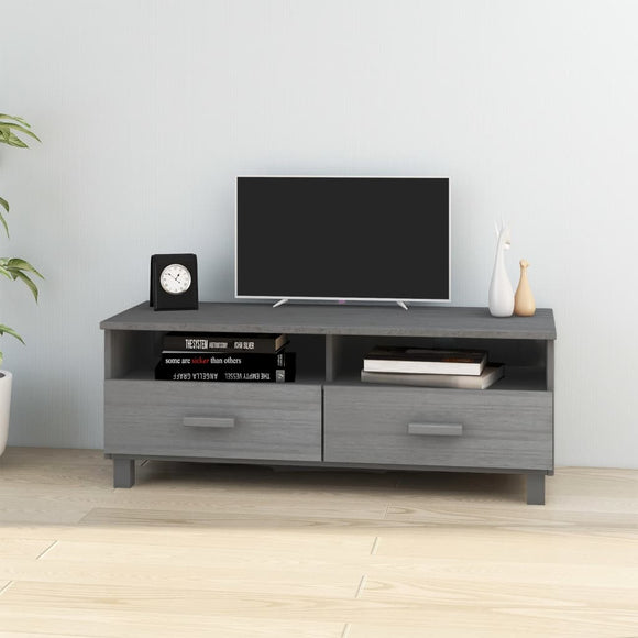 NNEVL TV Cabinet Dark Grey 106x40x40 cm Solid Wood Pine
