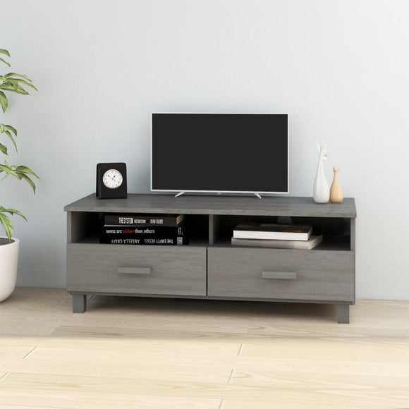 NNEVL TV Cabinet Light Grey 106x40x40 cm Solid Wood Pine