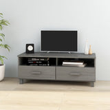 NNEVL TV Cabinet Light Grey 106x40x40 cm Solid Wood Pine