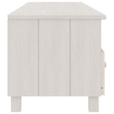 NNEVL TV Cabinet "HAMAR" White 158x40x40 cm Solid Wood Pine