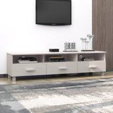 NNEVL TV Cabinet "HAMAR" White 158x40x40 cm Solid Wood Pine
