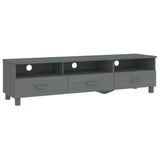 NNEVL TV Cabinet Dark Grey 158x40x40 cm Solid Wood Pine