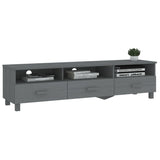 NNEVL TV Cabinet Dark Grey 158x40x40 cm Solid Wood Pine