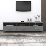 NNEVL TV Cabinet Dark Grey 158x40x40 cm Solid Wood Pine