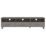 NNEVL TV Cabinet Light Grey 158x40x40 cm Solid Wood Pine