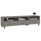 NNEVL TV Cabinet Light Grey 158x40x40 cm Solid Wood Pine