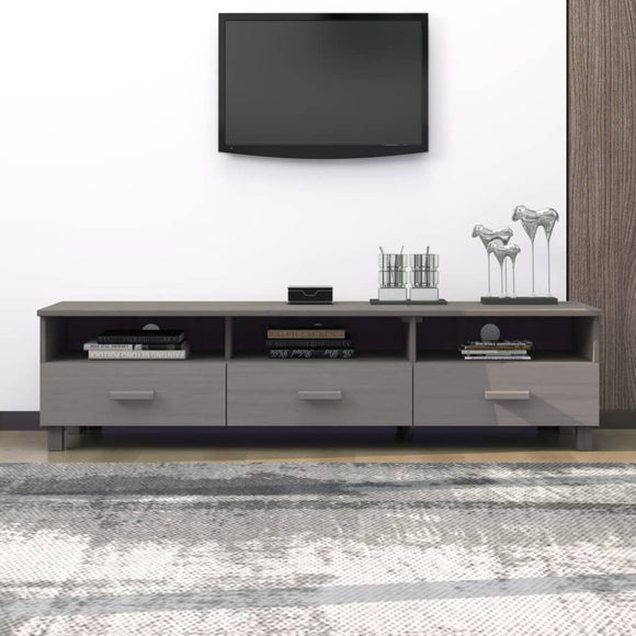 NNEVL TV Cabinet Light Grey 158x40x40 cm Solid Wood Pine