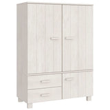 NNEVL Wardrobe White 99x45x137 cm Solid Wood Pine