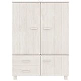 NNEVL Wardrobe White 99x45x137 cm Solid Wood Pine